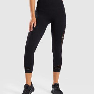 Gymshark Energy Seamless Cropped Leggings - Black